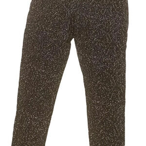 RACHEL ZOE HIGH WAISTED PONTE LEGGINGS TUMMY CONTROL BLACK WHITE DOT Size Large